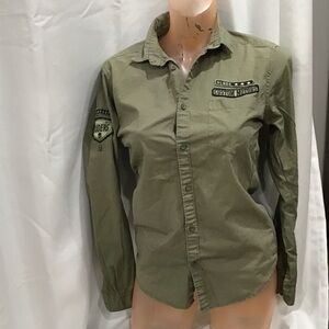 Olive Green Ladies button up